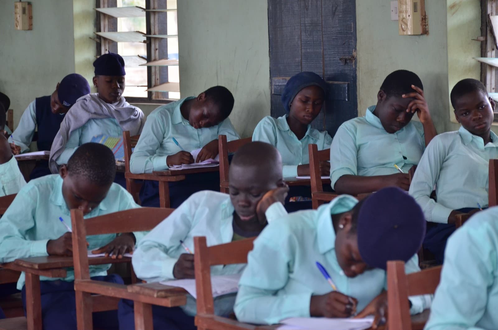 Students engaged during the 2019 bootcamp at Aatan Baptist Comprehensive High School.