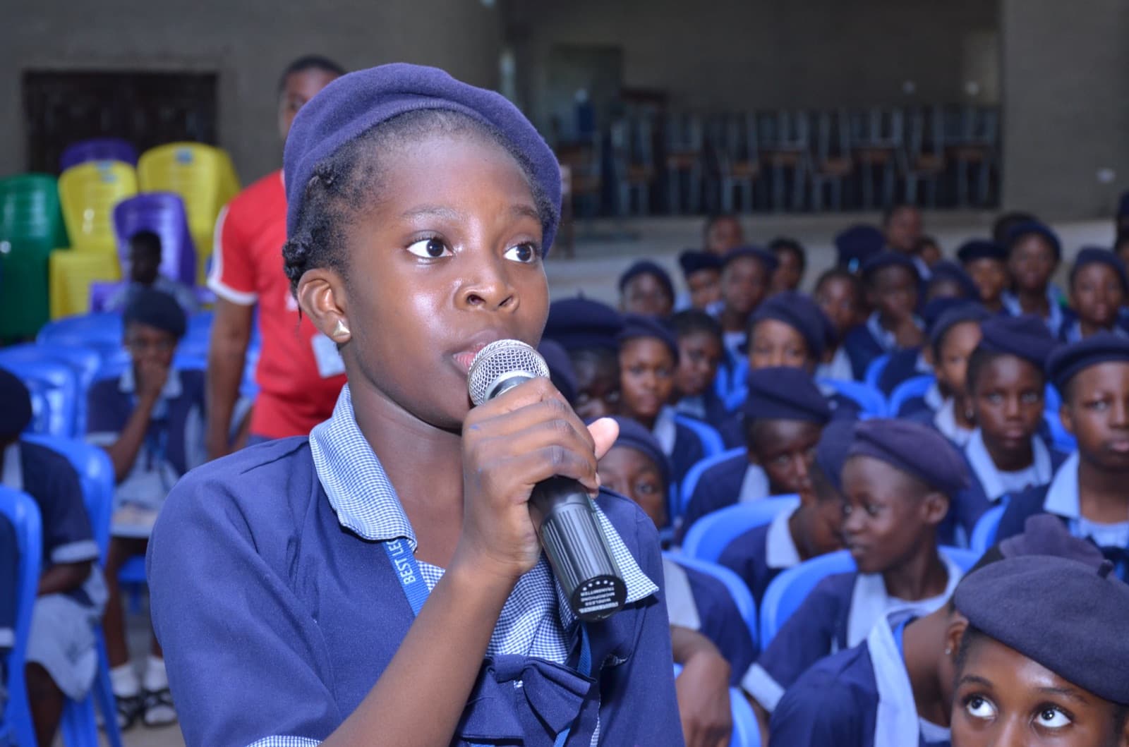 Students at Best Legacy College during the 2019 bootcamp.