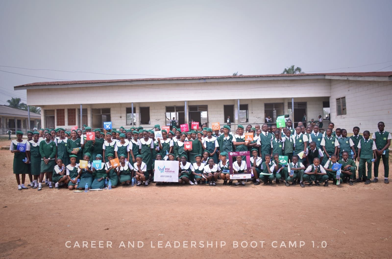 Students and facilitators gathered for a group photograph at the 2019 bootcamp